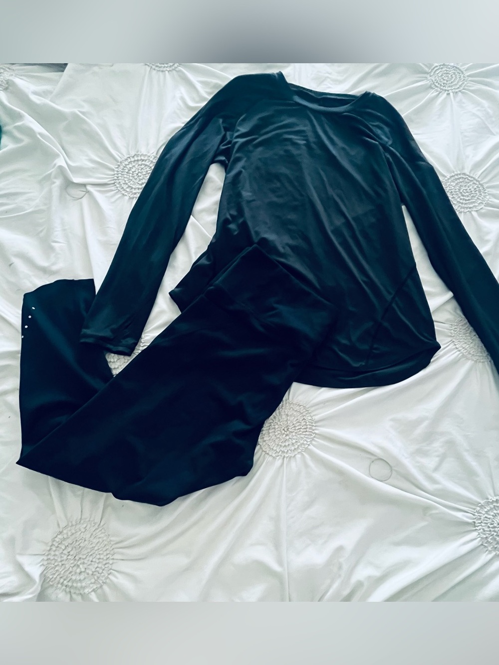 2 Piece Set Black Leggings Dri-Fit Top